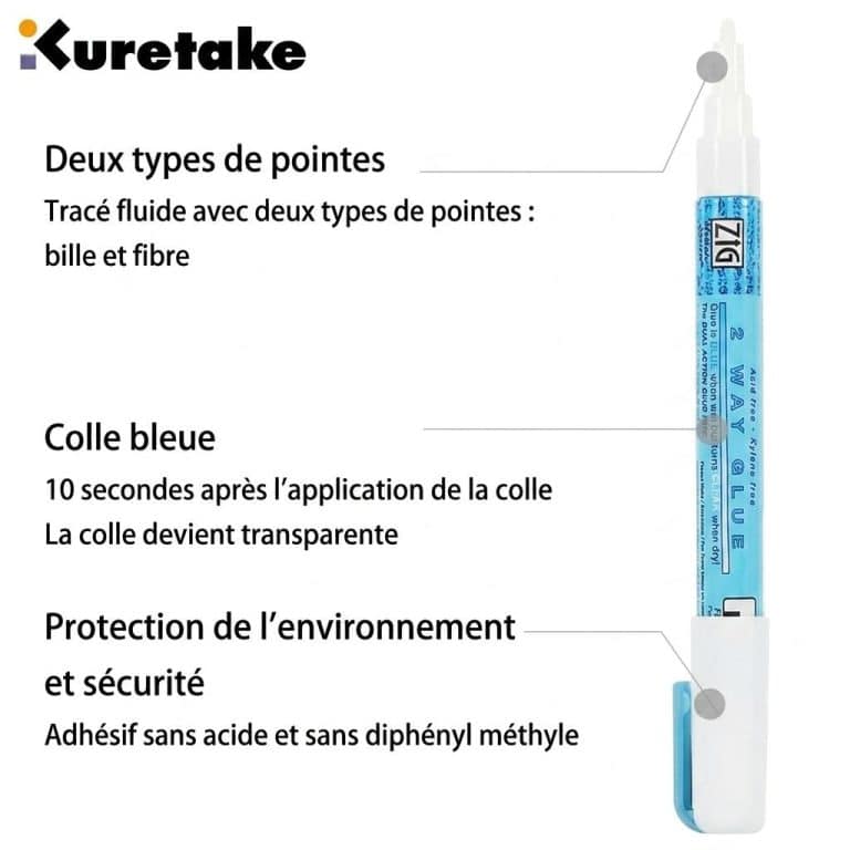 Stylo-Applicateur-de-Colle-Kuretake-a-Embout-Interchangeable-pour-Collage-et-Calligraphie-technique-3586