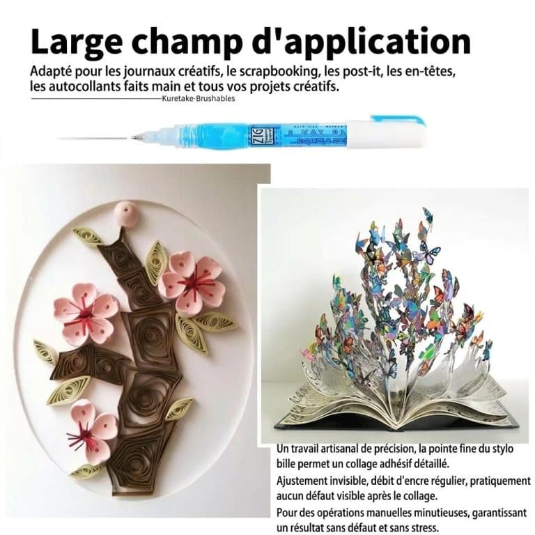 Stylo-Applicateur-de-Colle-Kuretake-a-Embout-Interchangeable-pour-Collage-et-Calligraphie-technique-4615