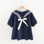 T-shirt-col-Marin-Style-Japonais-avec-Nud-Decoratif-galerie-3167