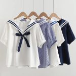 T-shirt-col-Marin-Style-Japonais-avec-Nud-Decoratif-galerie-6133