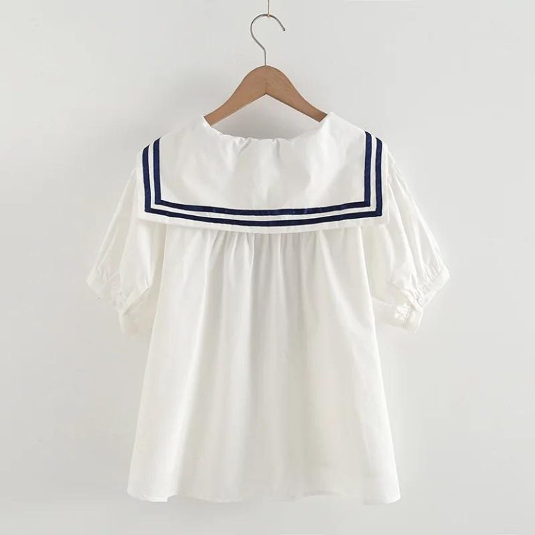 T-shirt-col-Marin-Style-Japonais-avec-Nud-Decoratif-galerie-7327