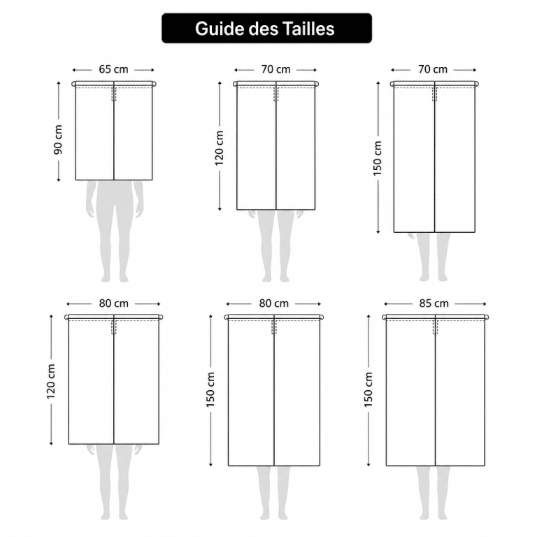 Noren japonais en lin à motifs de la Grande Vague