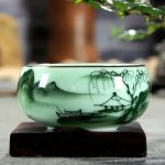Tasse-a-the-Ceramique-Celadon-avec-Motifs-Asiatiques-galerie-9645