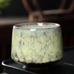 Tasse a the Ceramique Gres a Glacure Mouchetee Artisanale