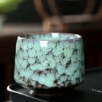 Tasse a the Ceramique Gres a Glacure Mouchetee Artisanale