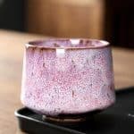 Tasse a the Ceramique Gres a Glacure Mouchetee Artisanale