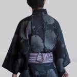 Yukata en Coton a Motifs de Nuages et Derable pour Homme