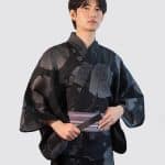 Yukata en Coton a Motifs de Nuages et Derable pour Homme