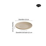 Assiette plate blanche en porcelaine avec liseré doré - Petit