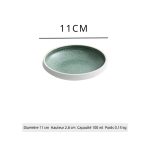 Assiette en céramique émaillée à effet moucheté - Petit