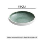 Assiette en céramique émaillée à effet moucheté - Grand