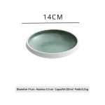 Assiette en céramique émaillée à effet moucheté - Medium