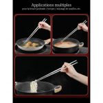 Baguettes en inox extra-longues de 36 cm pour la cuisson