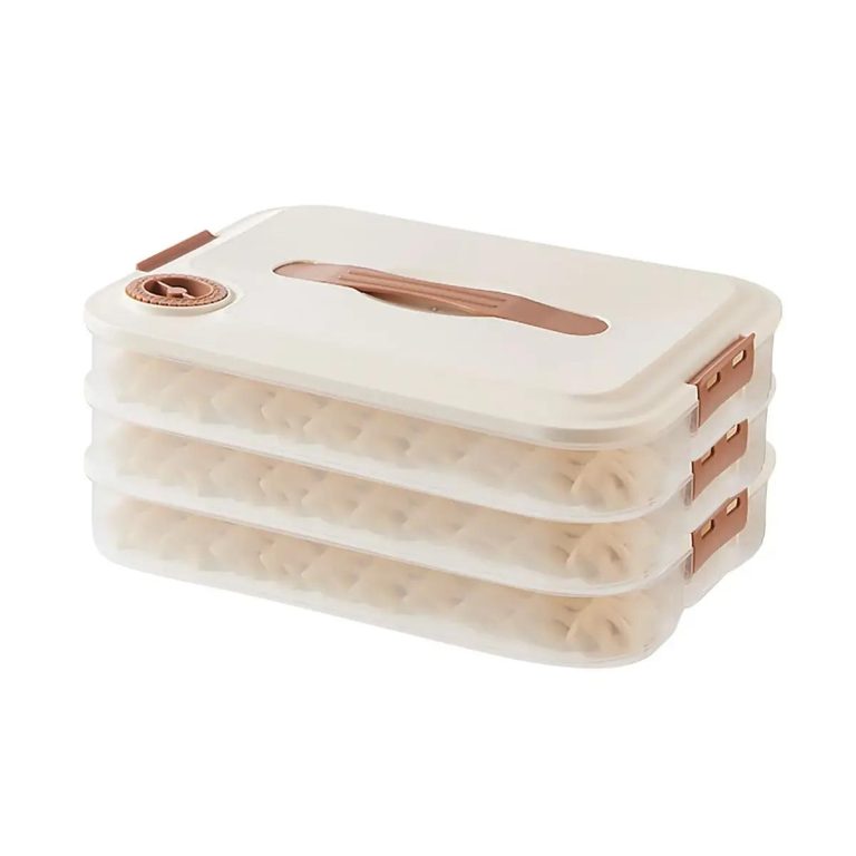 Boîte alimentaire hermétique empilable pour dumplings - 3 Couches