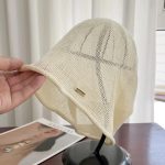 Bonnet beanie japonais en maille ajouré respirant - Beige