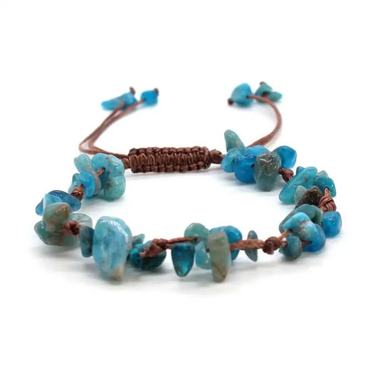 Bracelet en pierre améthyste en macramé ajustable - Labradorite