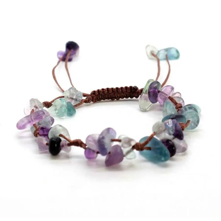 Bracelet en pierre améthyste en macramé ajustable - Lapis Lazuli