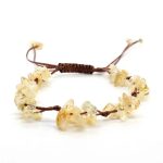 Bracelet en pierre améthyste en macramé ajustable - Citrine