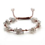 Bracelet en pierre améthyste en macramé ajustable - Apatite