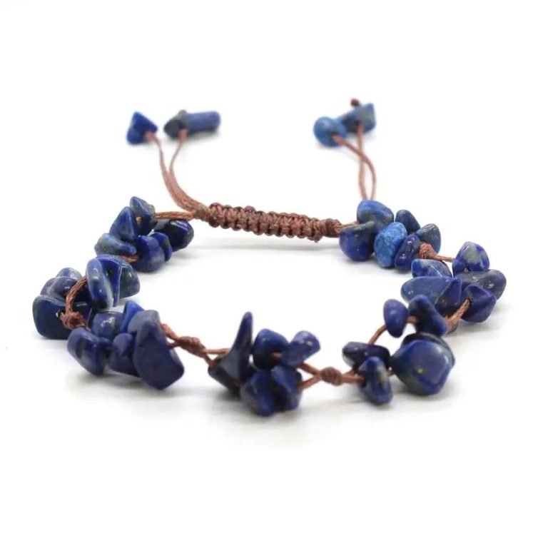 Bracelet en pierre améthyste en macramé ajustable - Fluorite
