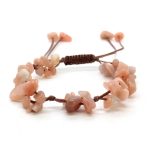Bracelet en pierre améthyste en macramé ajustable - Aigue Marine