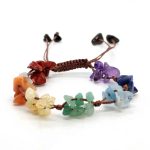 Bracelet en pierre améthyste en macramé ajustable