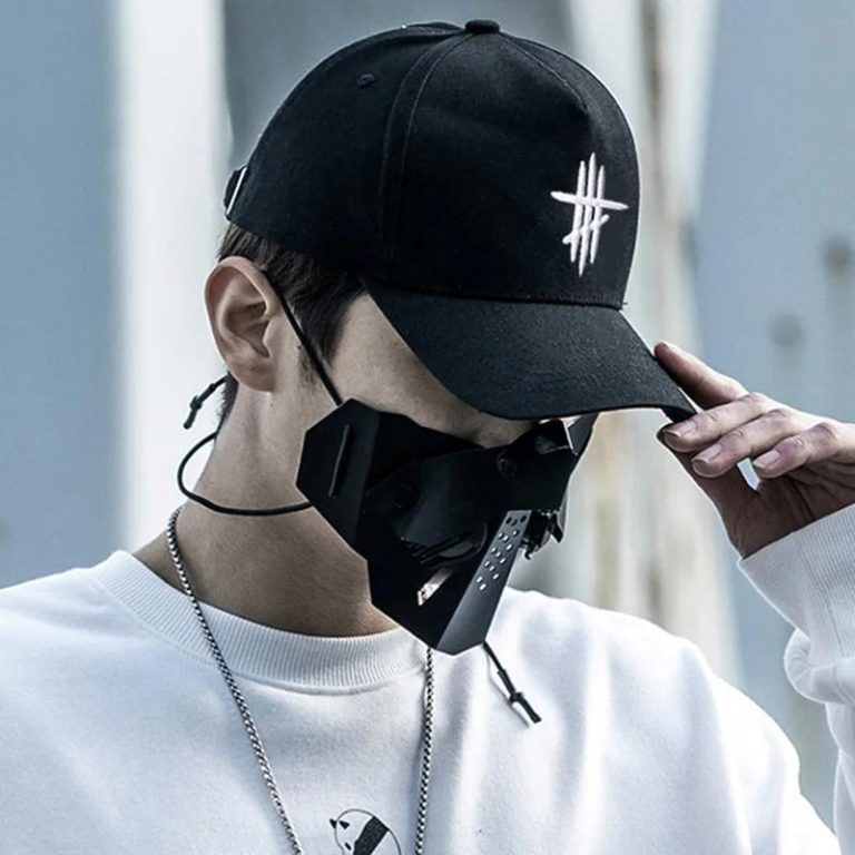 Casquette noire de baseball Techwear réglable