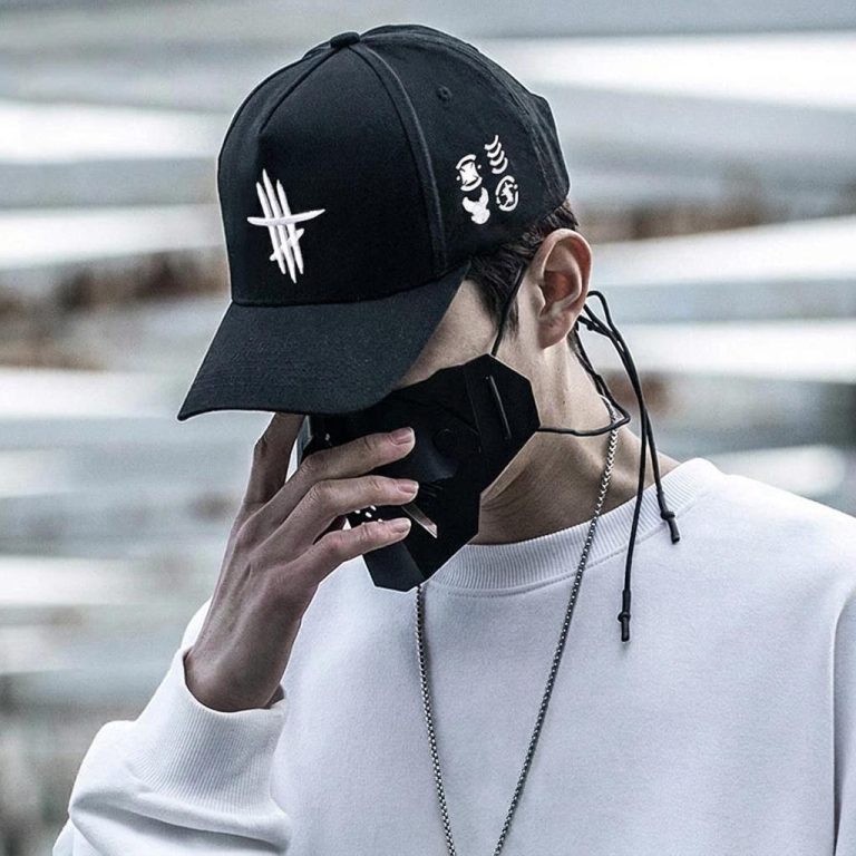 Casquette noire de baseball Techwear réglable