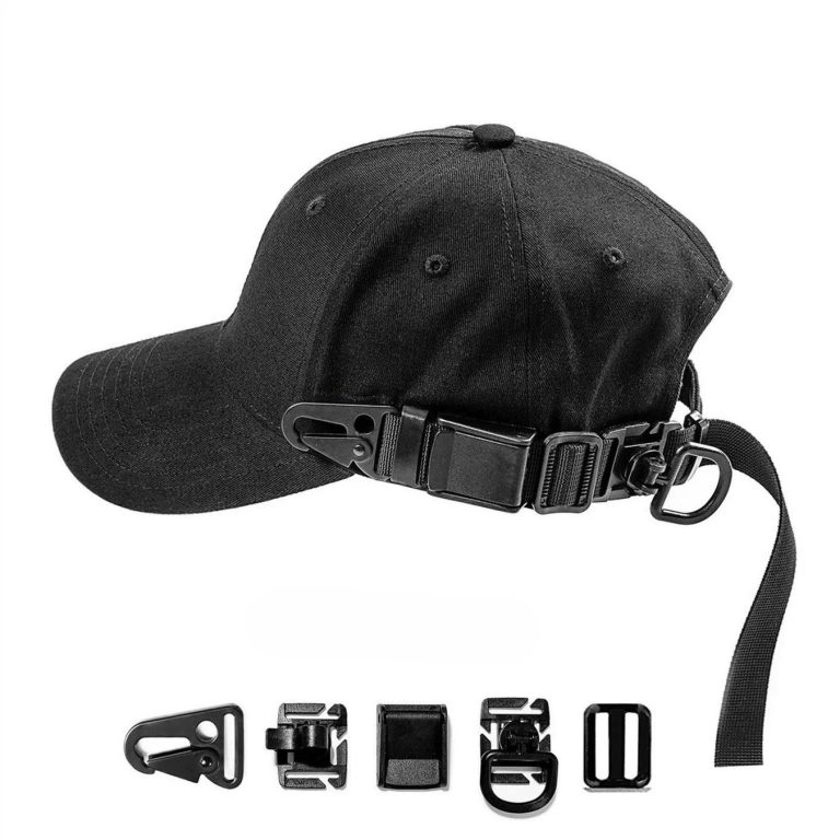 Casquette tactique homme Techwear avec sangle réglable et clips interchangeables