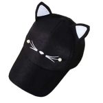 Casquette à oreilles de chat Kawaii pour enfant - Noir