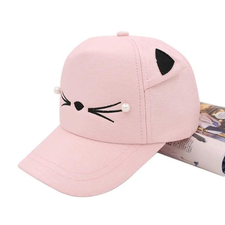 Casquette à oreilles de chat Kawaii pour enfant - Rose