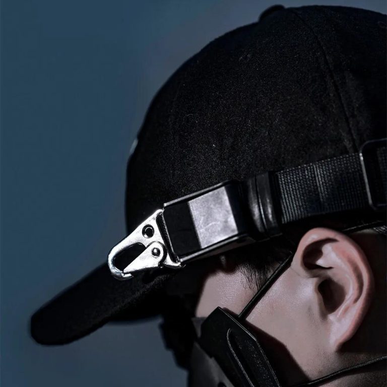 Casquette de baseball noire avec sangle ajustable