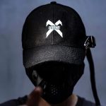 Casquette de baseball noire avec sangle ajustable