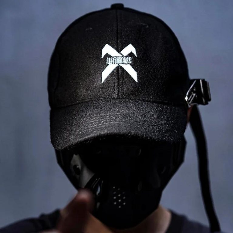 Casquette de baseball noire avec sangle ajustable