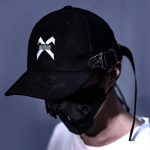 Casquette de baseball noire avec sangle ajustable