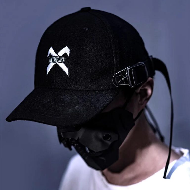 Casquette de baseball noire avec sangle ajustable