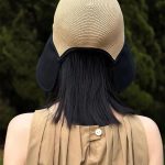 Chapeau de paille coréen pour protection du soleil à larges bords