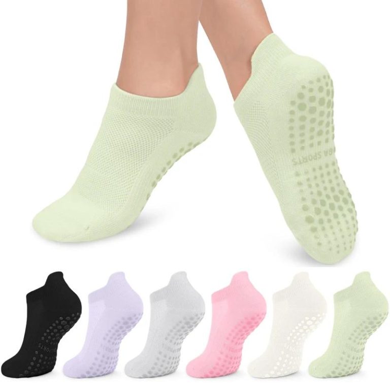 Chaussettes antidérapantes femme en mesh respirant pour le yoga