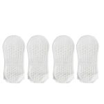 Chaussettes antidérapantes femme en mesh respirant pour le yoga - 4 Paires Blanc