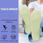 Chaussettes antidérapantes femme en mesh respirant pour le yoga
