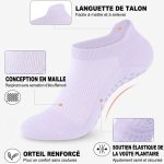 Chaussettes antidérapantes femme en mesh respirant pour le yoga