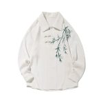 Chemise oversize homme à motifs de bambou