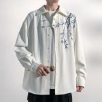 Chemise oversize homme à motifs de bambou