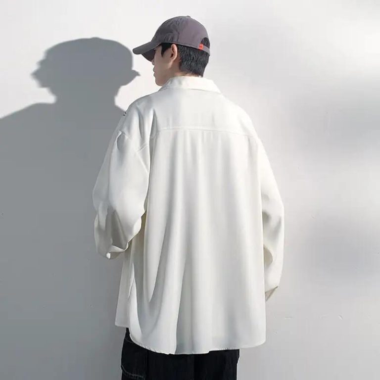 Chemise oversize homme à motifs de bambou
