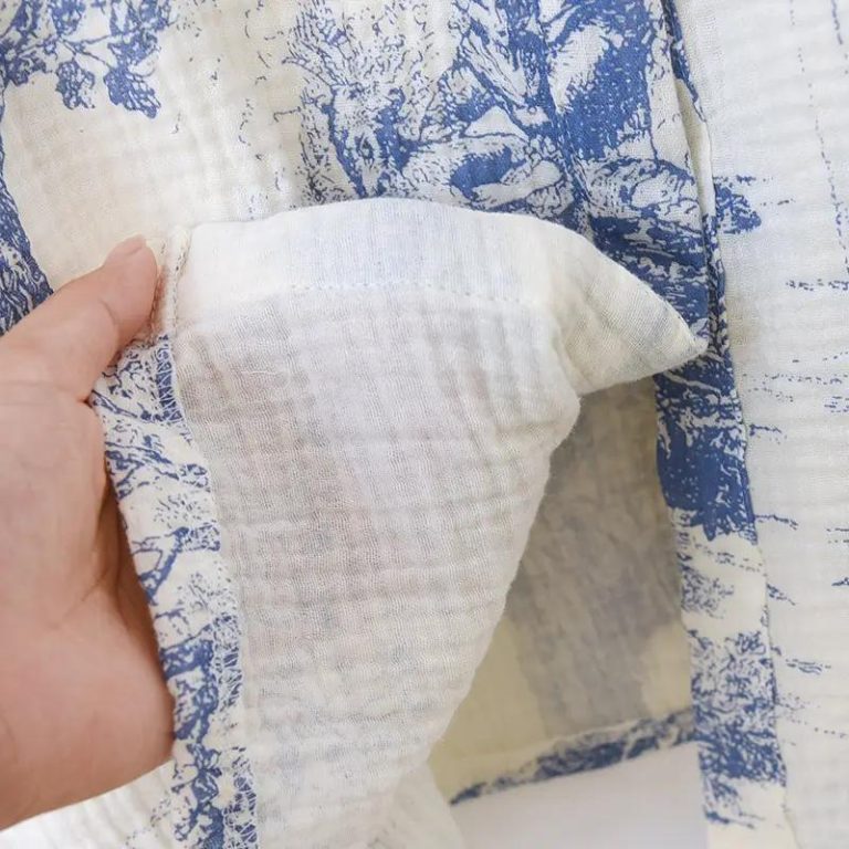 Chemise de nuit femme coréenne à imprimé pastoral