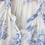 Chemise de nuit femme coréenne à imprimé pastoral
