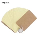 Petit bloc-notes de poche à anneau métallique et couverture kraft