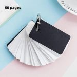 Petit bloc-notes de poche à anneau métallique et couverture kraft - Noir