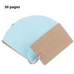 Petit bloc-notes de poche à anneau métallique et couverture kraft - Bleu Ciel