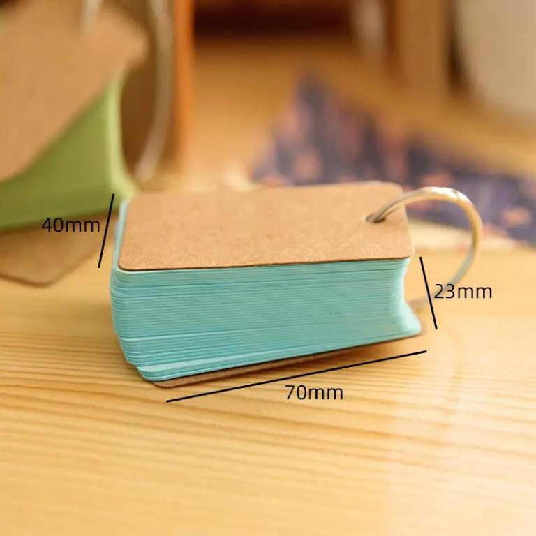 Petit bloc-notes de poche à anneau métallique et couverture kraft